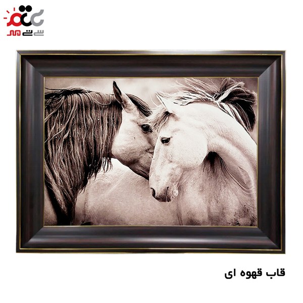 تابلو فرش چاپی طرح اسب کد 14054 سایز 100×70 سانتی متری