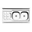 سینک روکار نیمه فانتزی ایلیا استیل مدل 3021