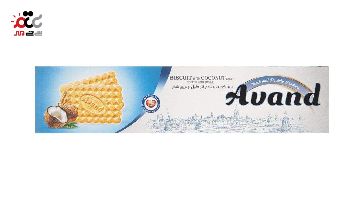 بیسکویت با طعم نارگیل و تزیین شکر آوند 900 گرمی