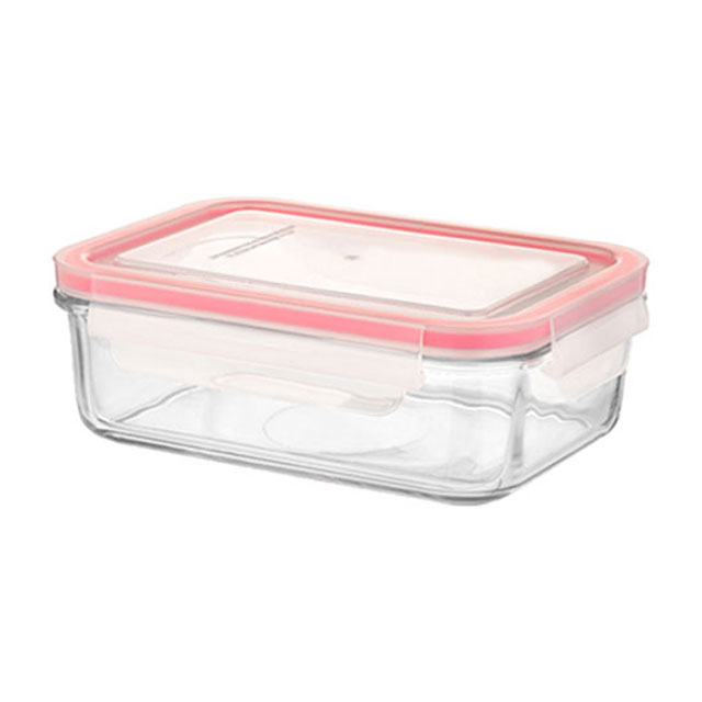 ظرف شیشه ای مستطیل لیمون 580 میلی لیتری کد 3029