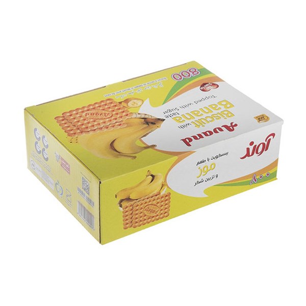 بیسکویت با طعم موز و تزیین شکر آوند 630 گرمی