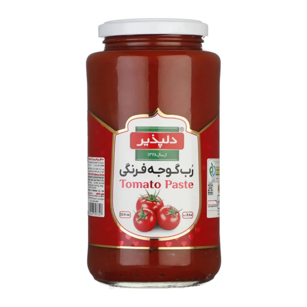 رب گوجه فرنگی شیشه ای دلپذیر 700 گرمی