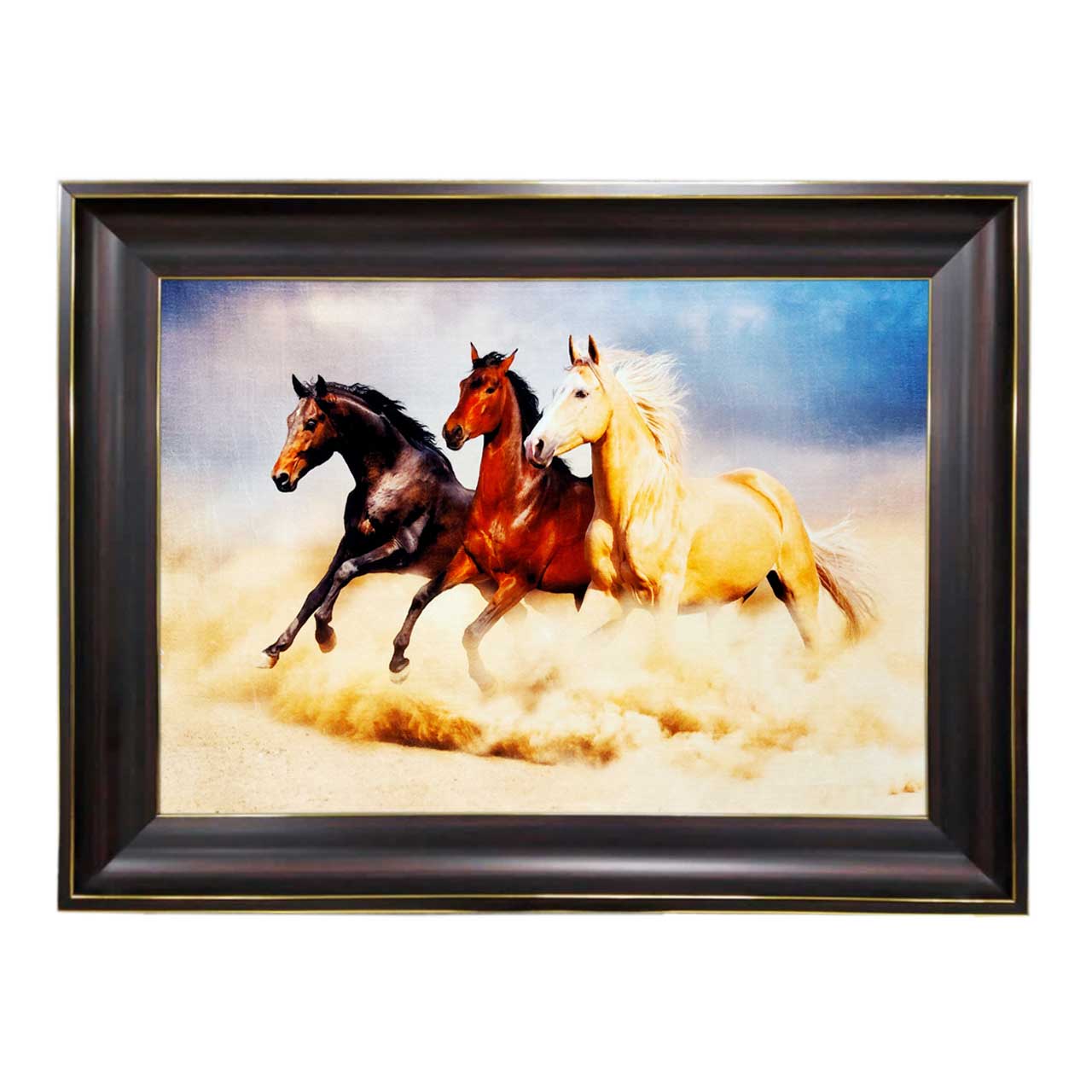 تابلو فرش چاپی طرح اسب کد 14023 سایز 60×40 سانتی متری