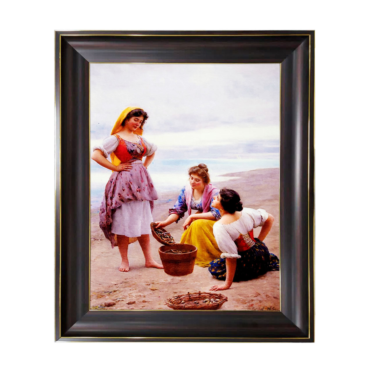 تابلو فرش چاپی طرح ساحل کد 13031 سایز 70×50 سانتی متری