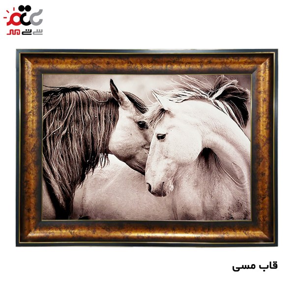 تابلو فرش چاپی طرح اسب کد 14054 سایز 100×70 سانتی متری