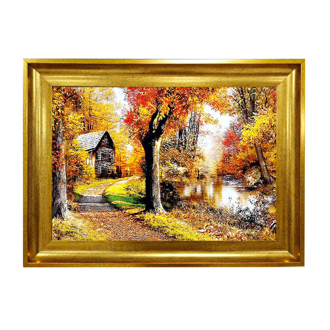 تابلو فرش چاپی طرح منظره کد 10108 سایز 50×50 سانتی متری