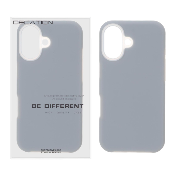 قاب Decation سیلیکونی پاستیلی Apple iPhone 17 - خاکستری (پک دار)