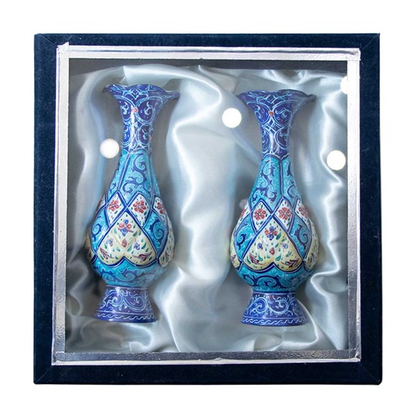 گلدان طرح میناکاری 2 عددی