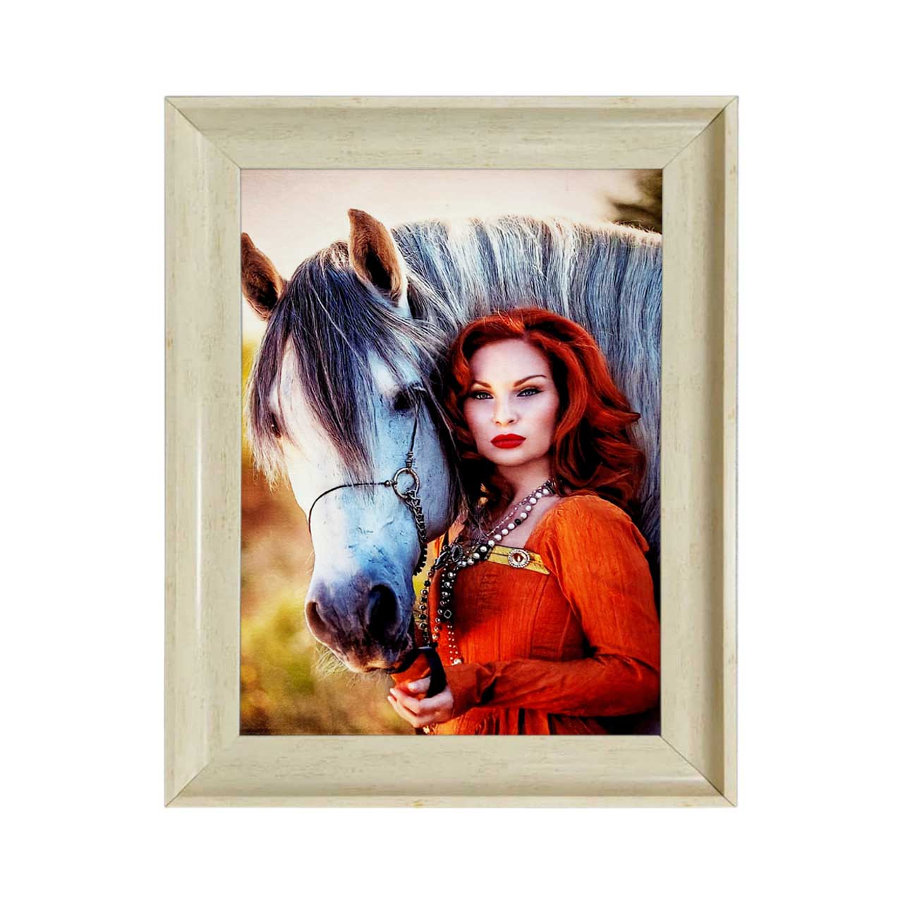 تابلو فرش چاپی طرح اسب کد 13005 سایز 60×40 سانتی متری