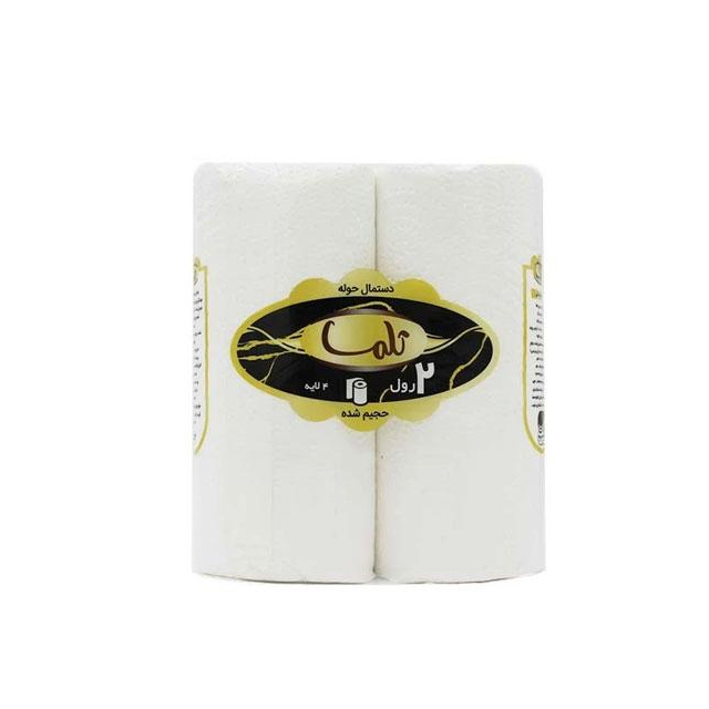 خرید ارزان دستمال کاغذی حوله ای تلما بسته 2 عددی