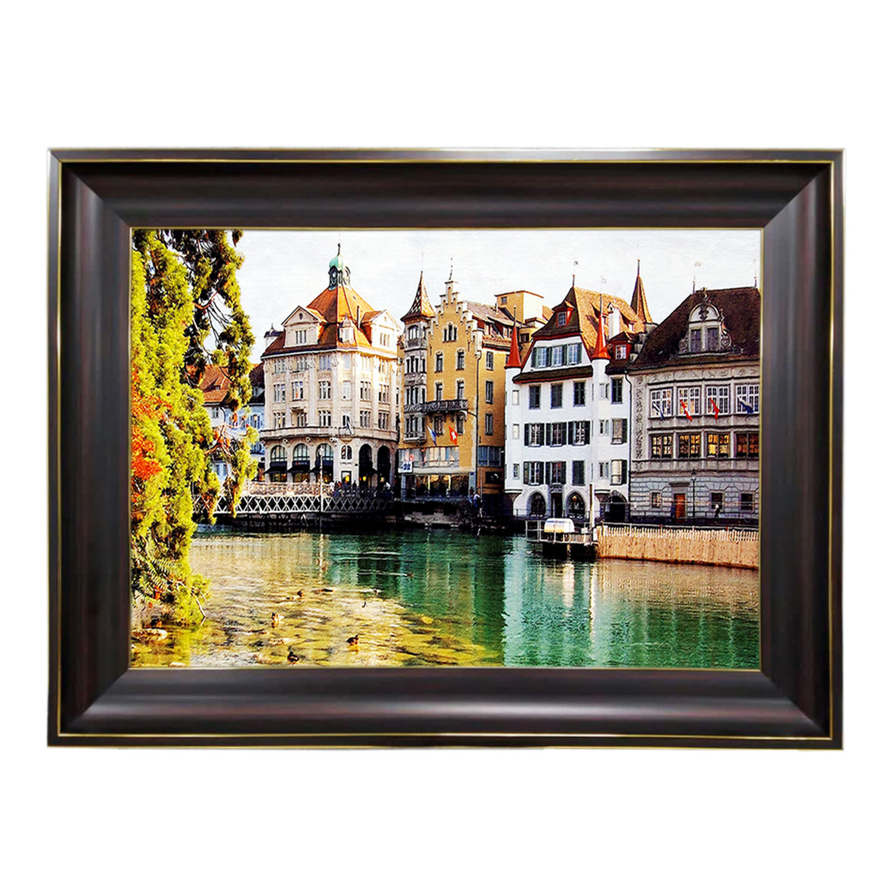 تابلو فرش چاپی طرح جزیره کد 10043 سایز 60×40 سانتی متری