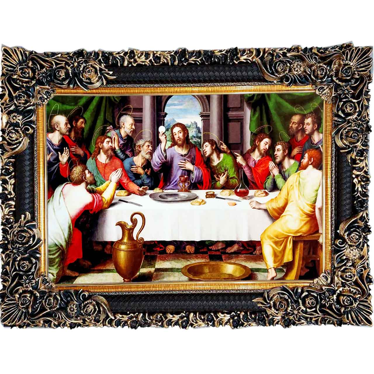 تابلو فرش چاپی طرح فرشته کد 11088 سایز 100×70 سانتی متری