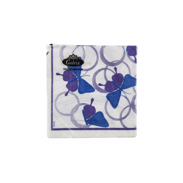 خرید دستمال سفره گلدار سه لایه گلریز بسته 15 عددی