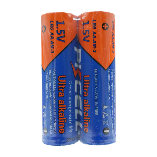 باتری قلمی اولترا آلکالاین پیکسل بسته 2 عددی