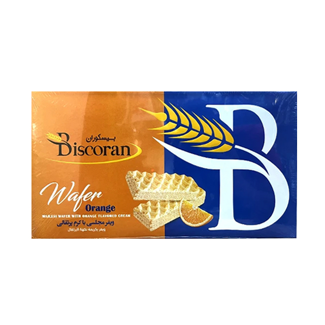 ویفر مجلسی پرتقالی بیسکوران 1000 گرمی