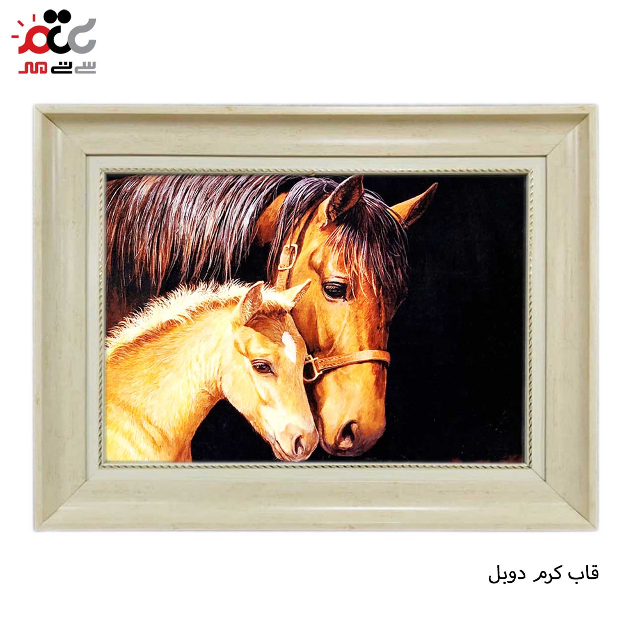 تابلو فرش چاپی طرح اسب کد 14016 سایز 100×50 سانتی متری