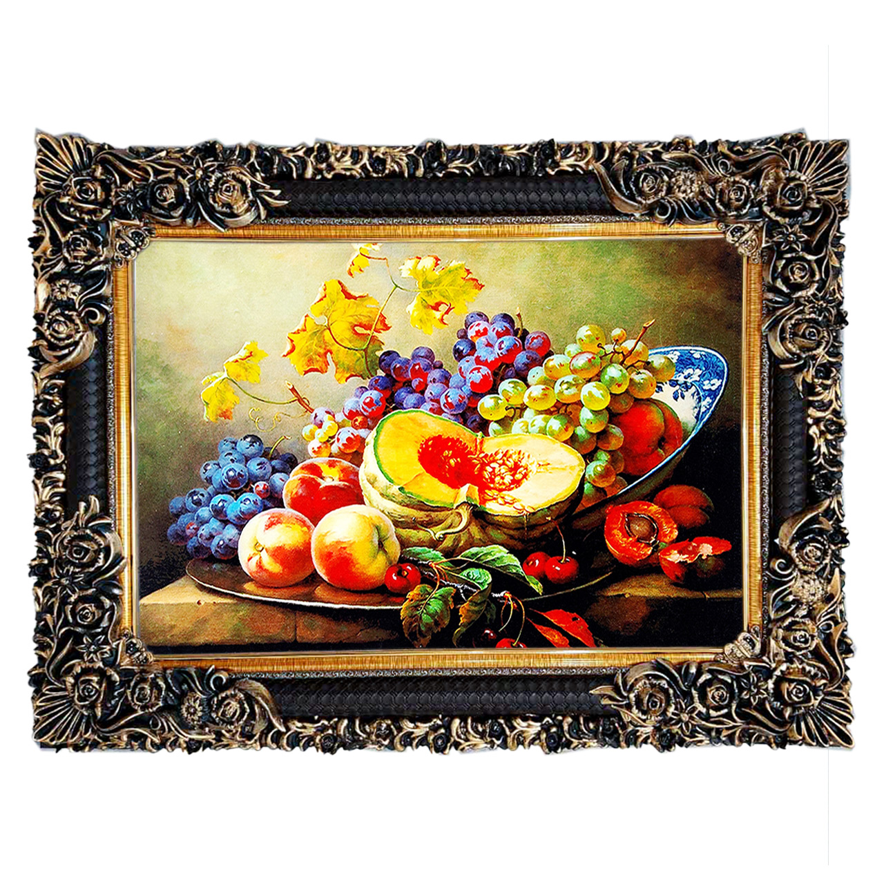 تابلو فرش چاپی طرح میوه کد 12033 سایز 70×50 سانتی متری