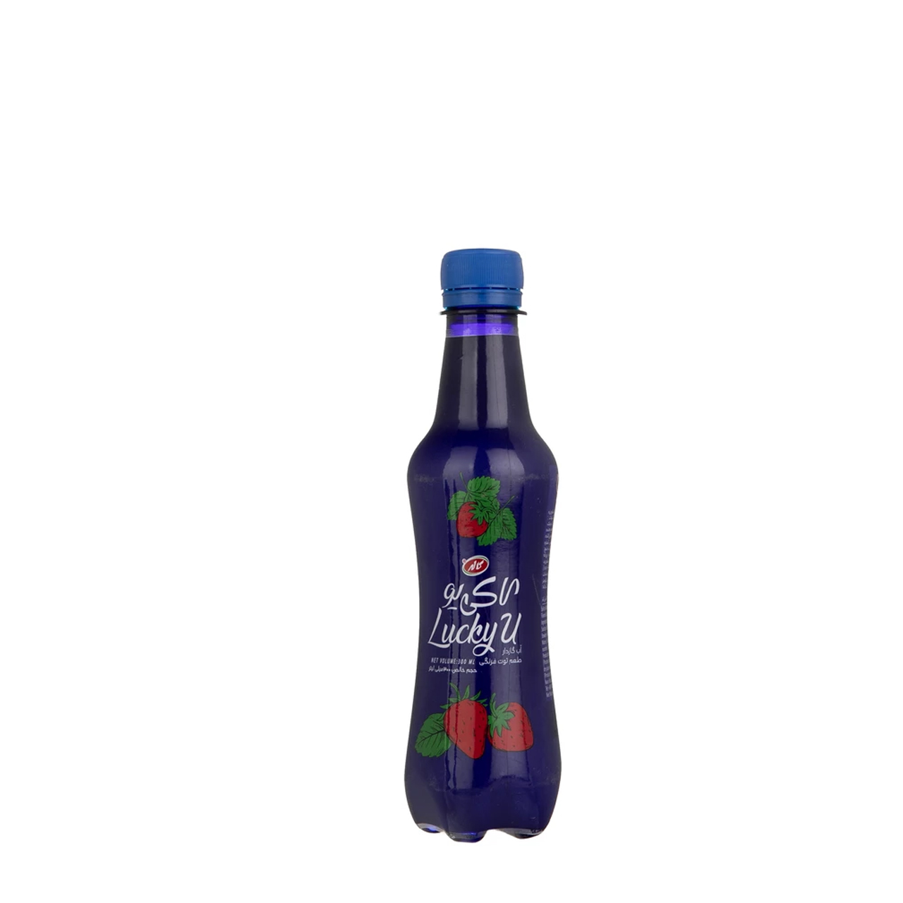 آب گازدار لاکی یو کاله با طعم توت فرنگی 300 میلی لیتری