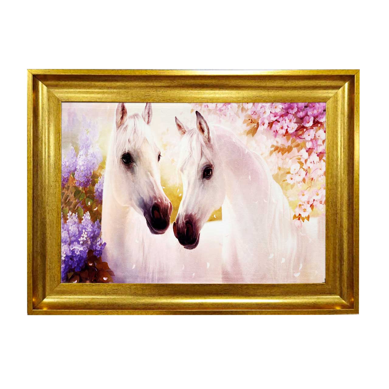 تابلو فرش چاپی طرح اسب کد 14046 سایز 50×50 سانتی متری