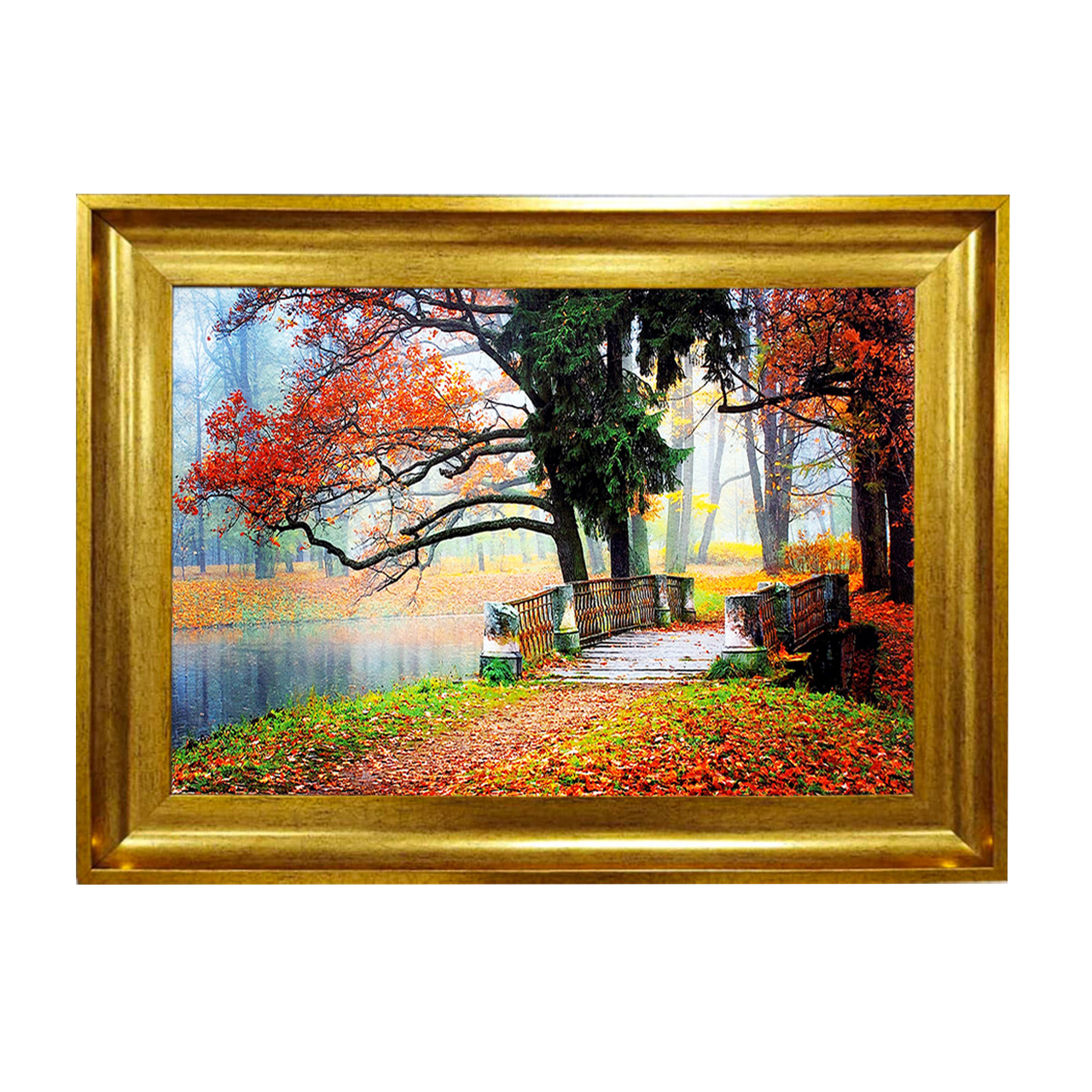 تابلو فرش چاپی طرح طبیعت کد 10186 سایز 50×50 سانتی متری