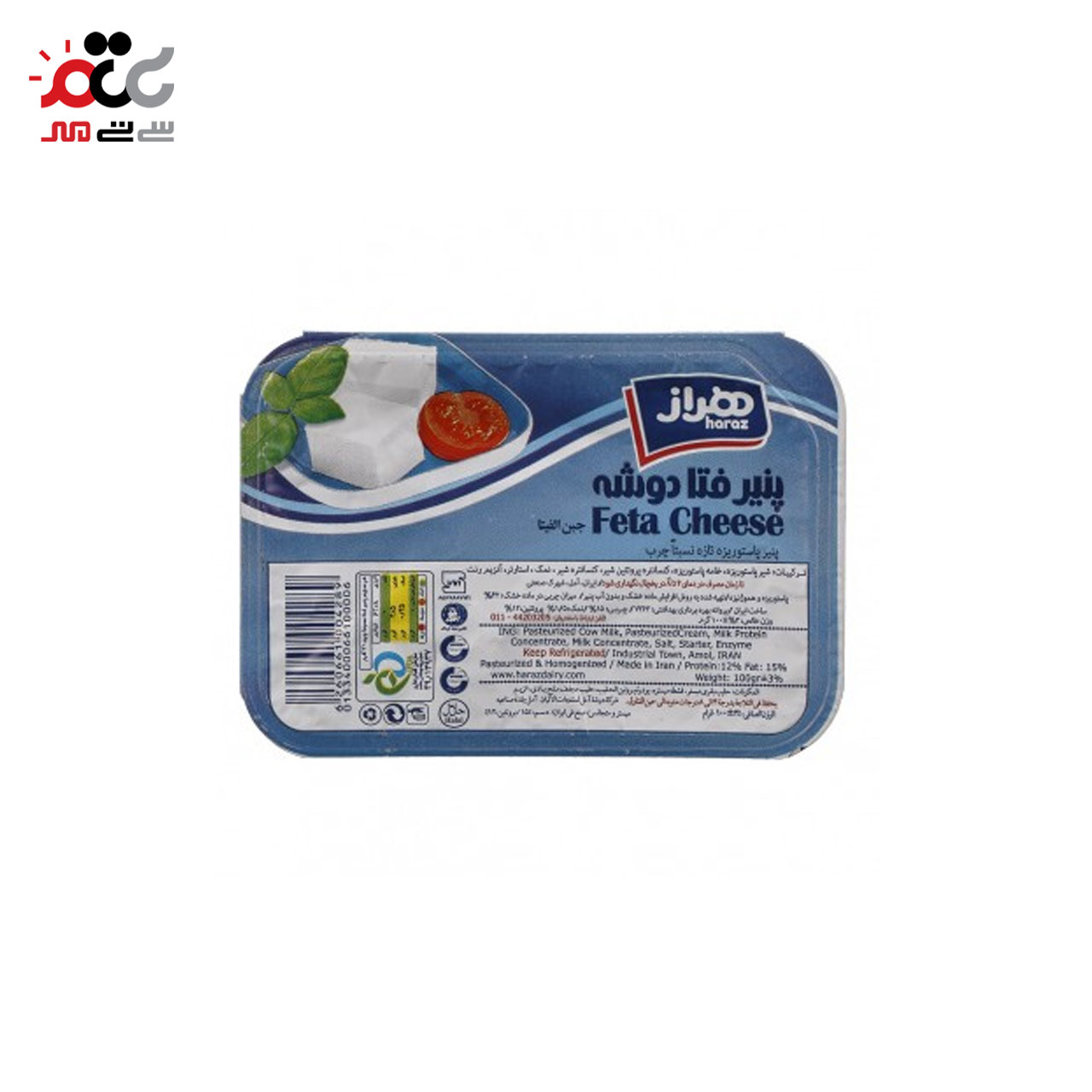 پنیر نسبتا چرب فتا دوشه هراز 100 گرمی