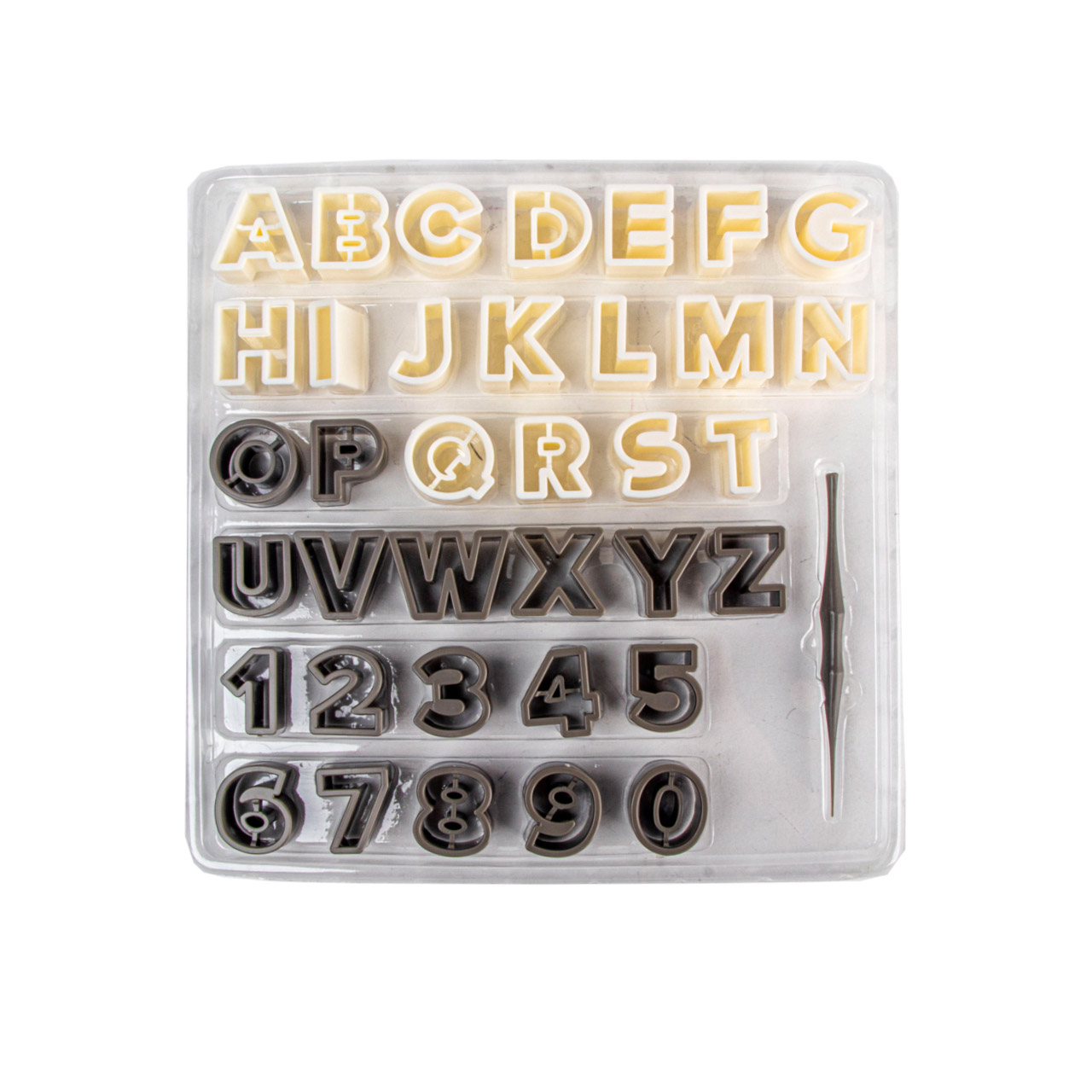 کاتر شیرینی پزی مدل ZN2361 طرح حروف و اعداد انگلیسی