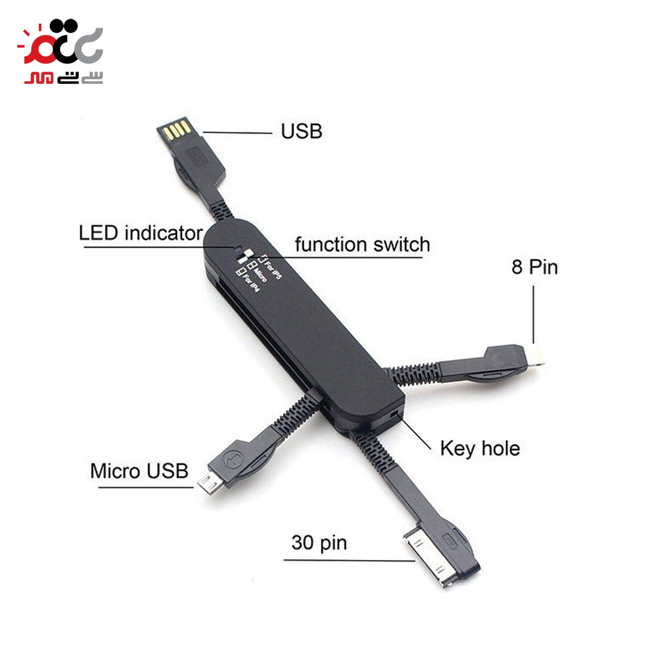 کابل USB چند کاره اکسبو مدل K224