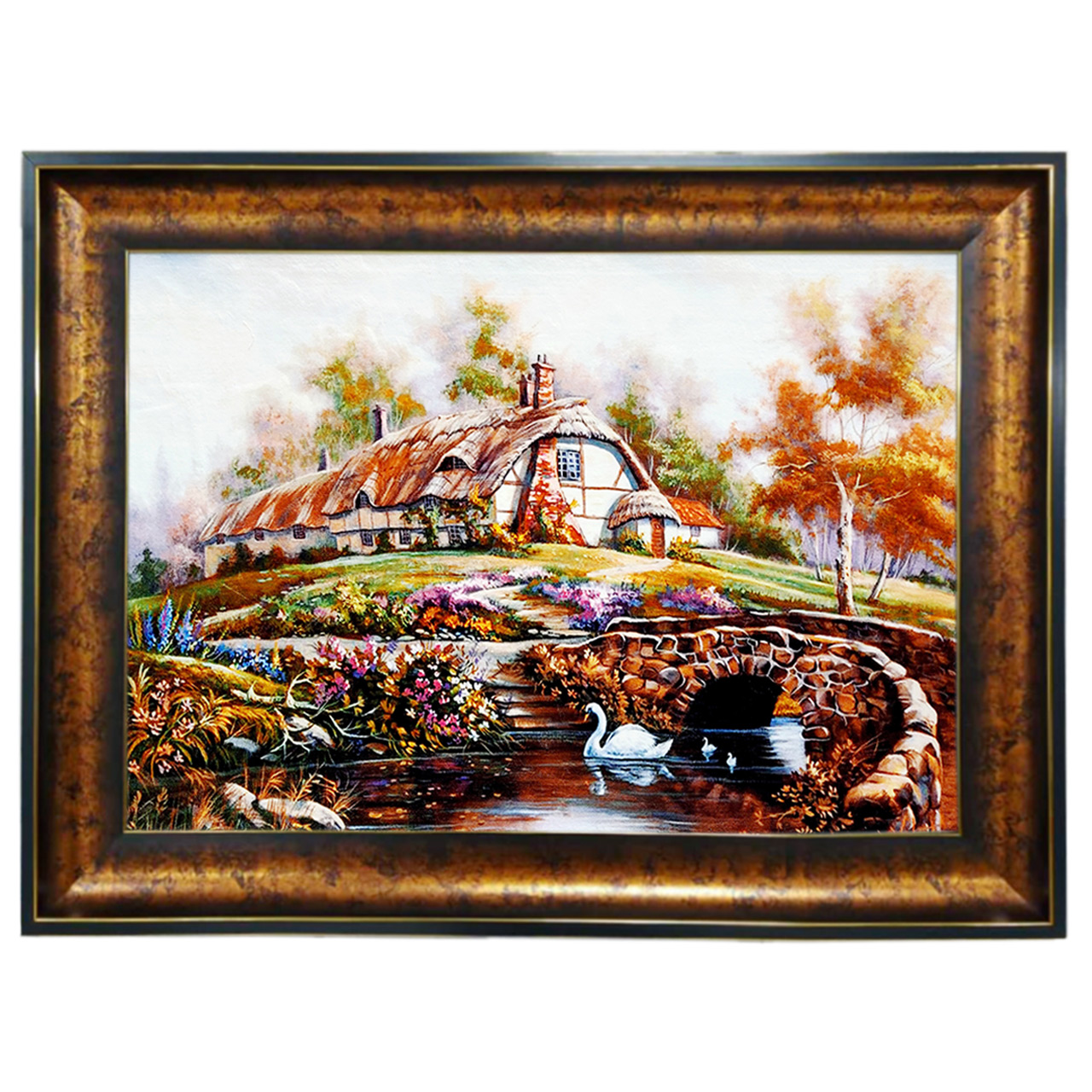 تابلو فرش چاپی طرح منظره کد 10171 سایز 100×50 سانتی متری