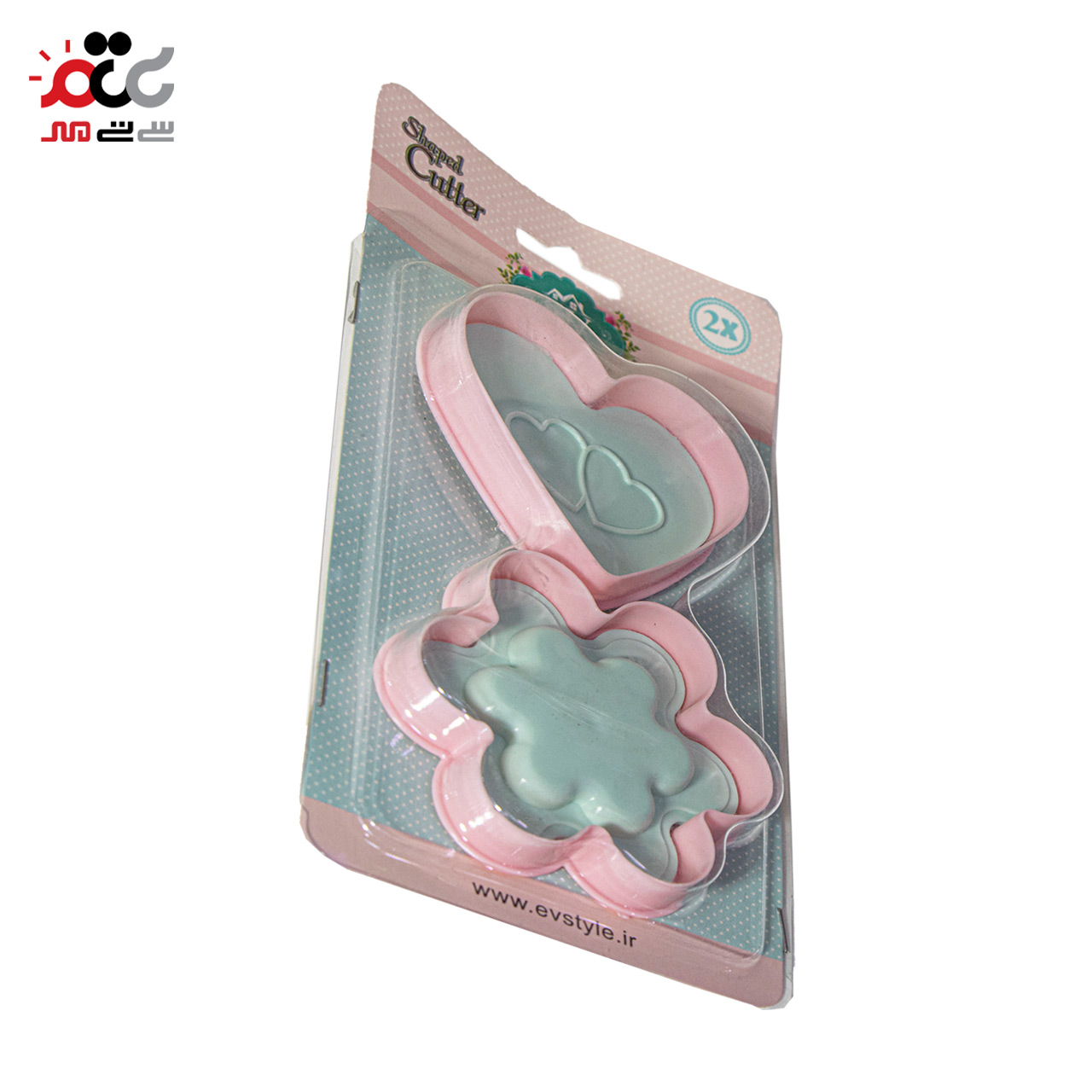 کاتر شیرینی طرح گل و قلب