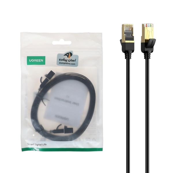 کابل شبکه دو متری UGREEN CAT6 مدل NW101 - مشکی (گارانتی 18 ماهه آسان پیشرو)(50185)