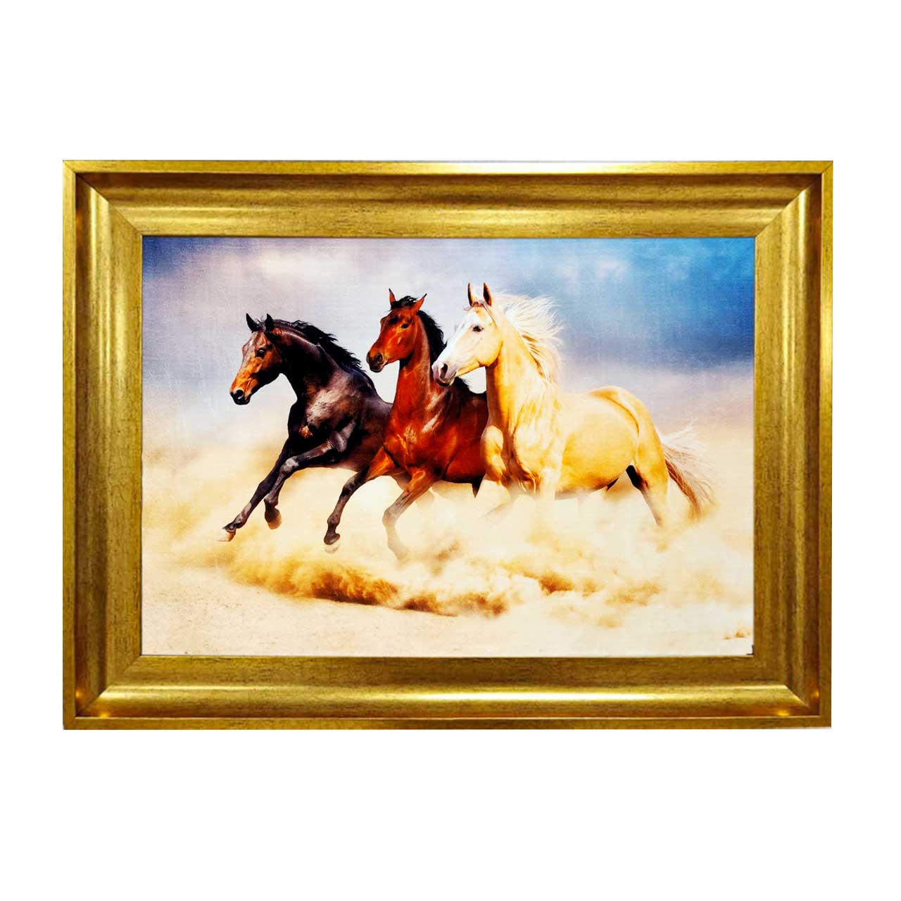 تابلو فرش چاپی طرح اسب کد 14023 سایز 50×50 سانتی متری