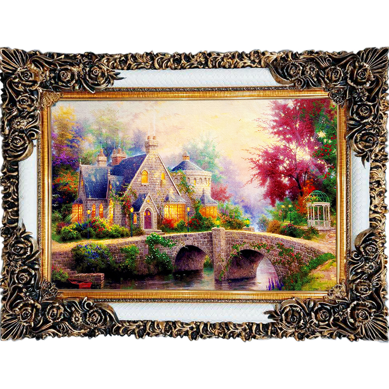 تابلو فرش چاپی طرح منظره کد 10111 سایز 100×70 سانتی متری