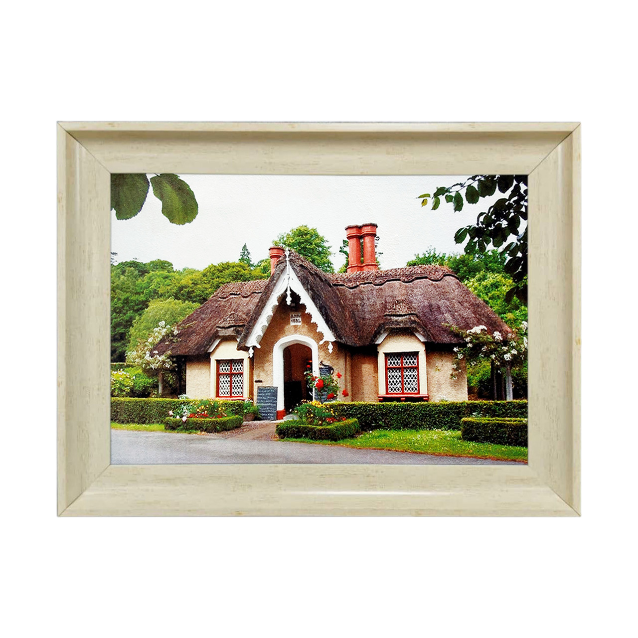 تابلو فرش چاپی طرح کلبه کد 10196 سایز 50×35 سانتی متری