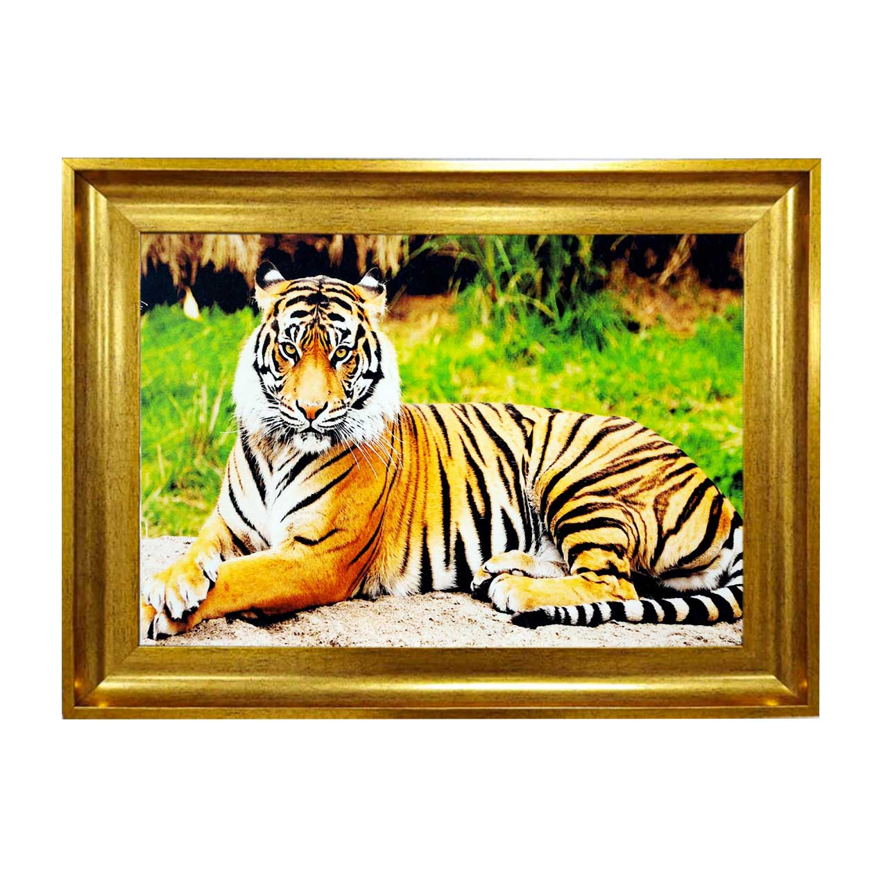 تابلو فرش چاپی طرح ببر کد 14059 سایز 50×50 سانتی متری