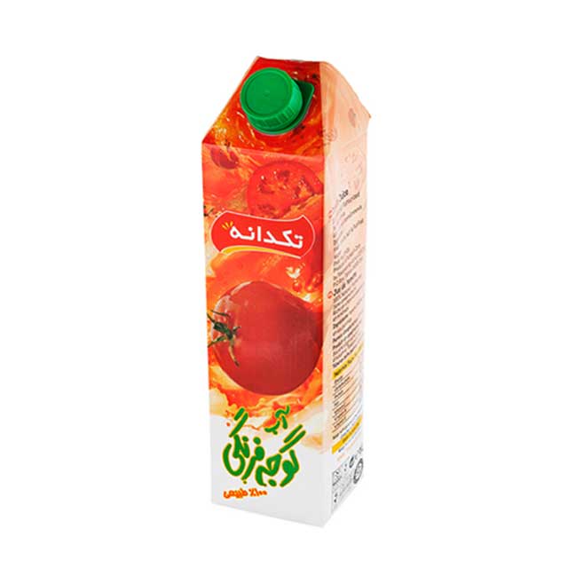 آب گوجه فرنگی تکدانه 1000 میلی لیتری