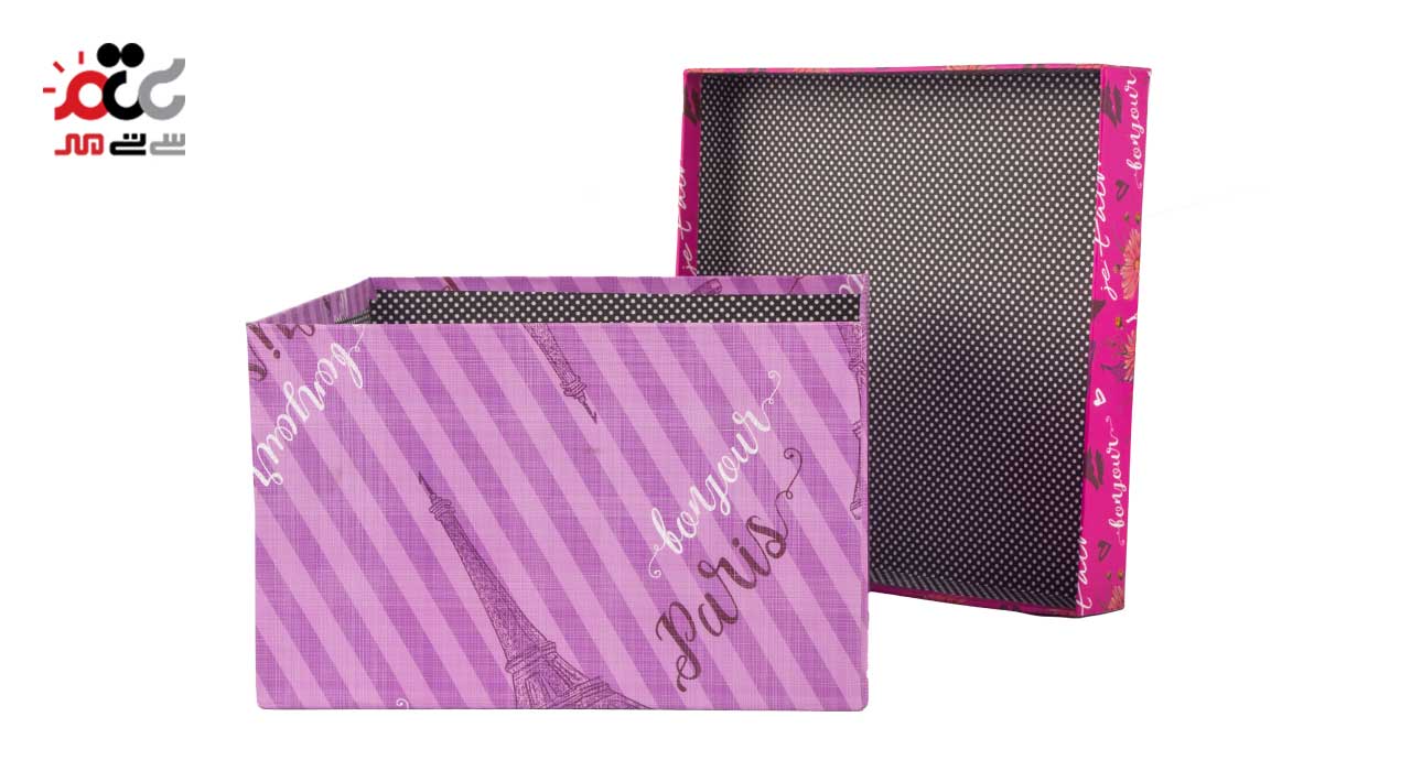 جعبه هدیه مقوایی مربعی مدل برج ایفل سایز 3
