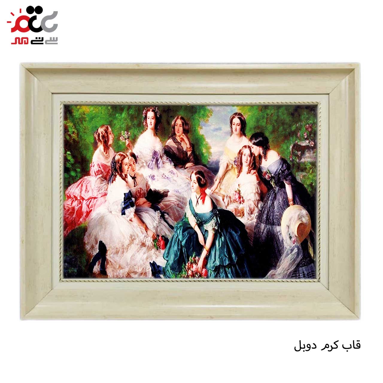 تابلو فرش چاپی طرح بانو کد 11062 سایز 50×50 سانتی متری