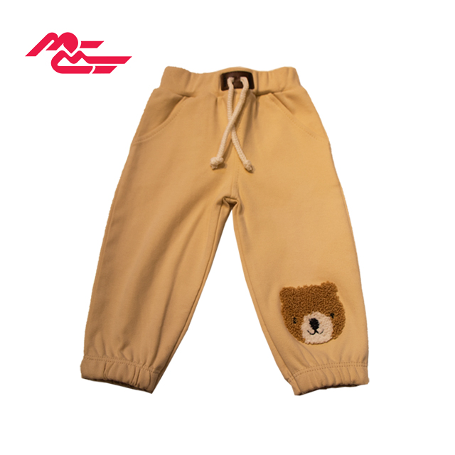 ست بلوز و شلوار پارچه ای پسرانه طرح سه خرس پشمالو کرم