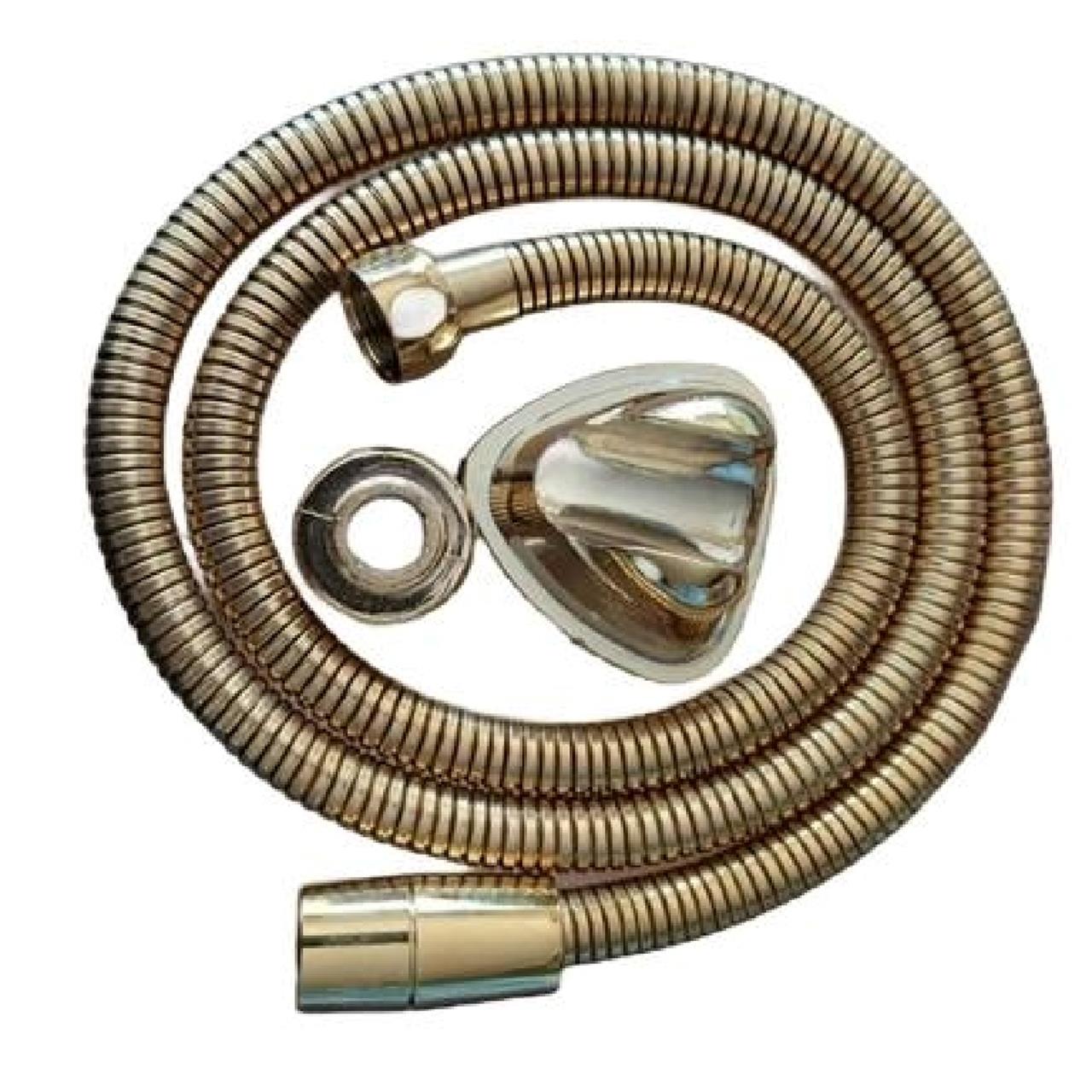 شلنگ آفتابه فنری طلایی ماندگار 