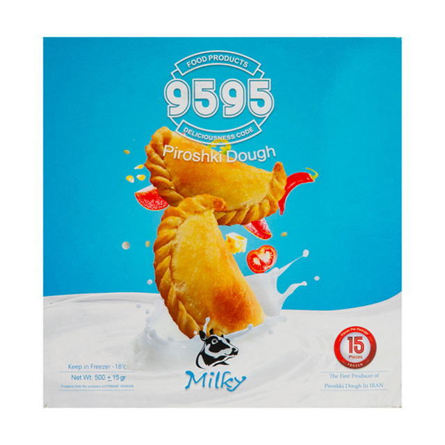 خمیر پیراشکی شیری  منجمد 9595 بسته 500 گرمی