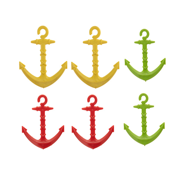 قلاب آویز لیوان طاها پلاستیک مدل لنگر بسته 6 عددی