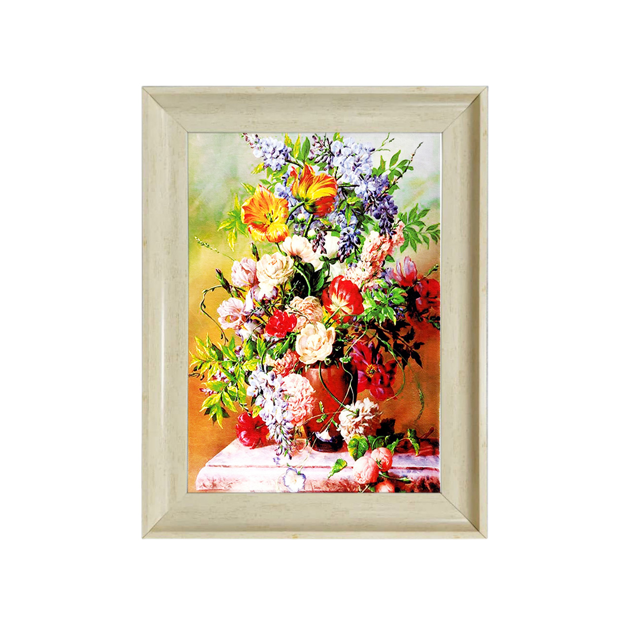 تابلو فرش چاپی طرح گل کد 12359 سایز 50×35 سانتی متری