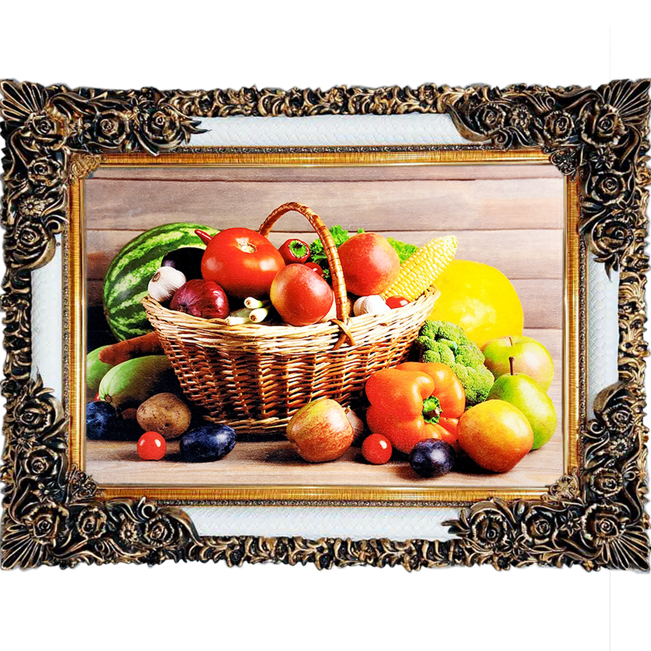 تابلو فرش چاپی طرح میوه کد 12034 سایز 100×70 سانتی متری