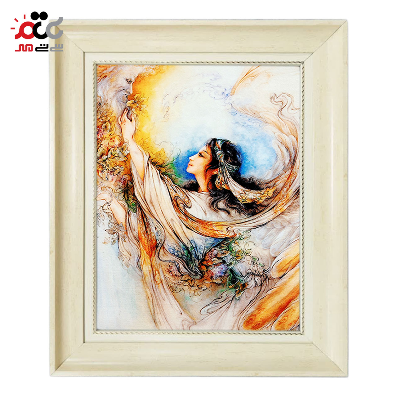 تابلو فرش چاپی طرح مینیاتوری کد 16002 سایز 40×60 سانتی متری 