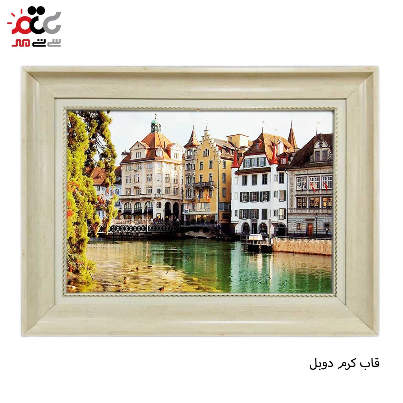 تابلو فرش چاپی طرح دریاچه کد 10043 سایز 50×50 سانتی متری