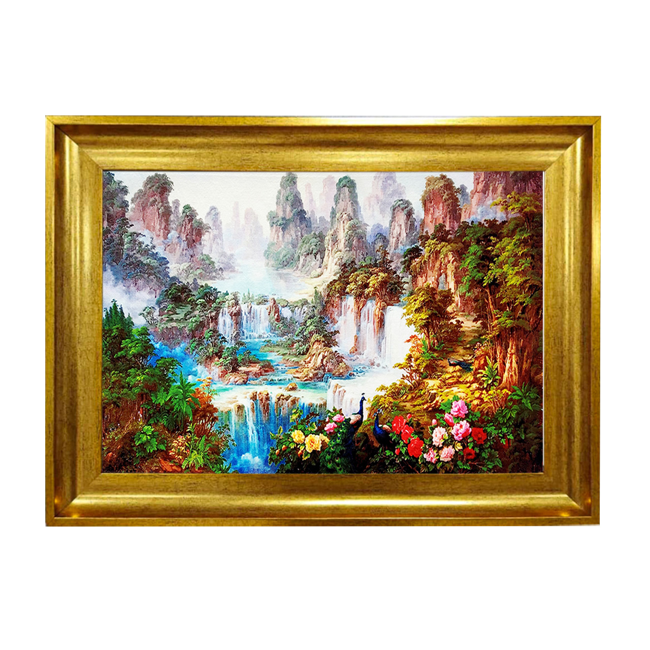 تابلو فرش چاپی طرح منظره کد 10281 سایز 50×50 سانتی متری