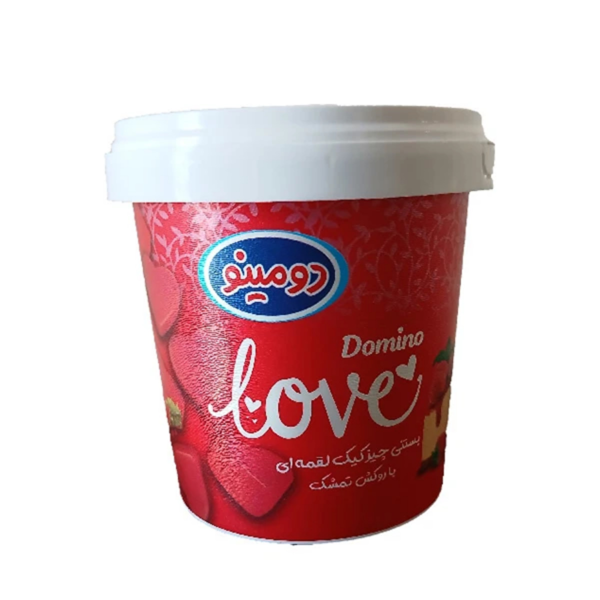 بستنی چیز کیک لقمه ای با روکش تمشک کاپ دومینو 70 گرمی