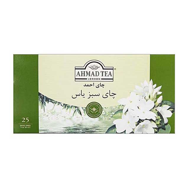 چای سبز یاس کیسه ای احمد 25 عددی