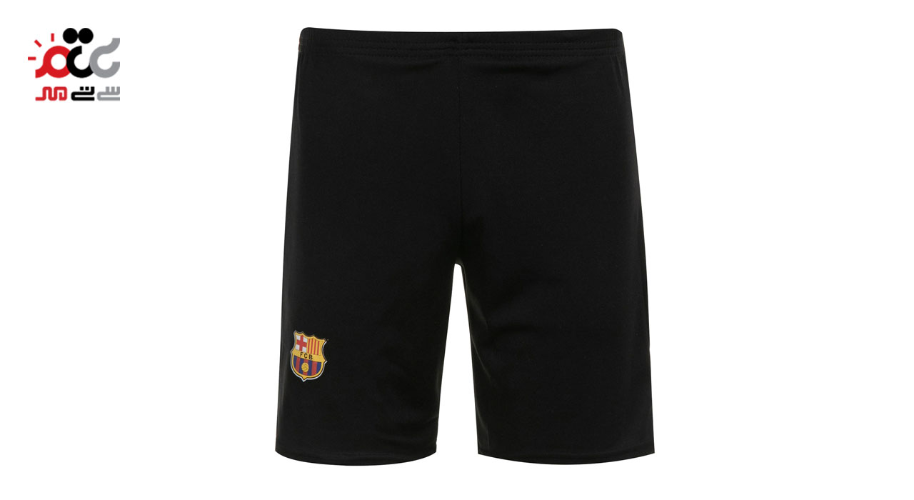 ست تی شرت و شلوارک ورزشی مردانه طرح بارسلونا دوم مدل 2021