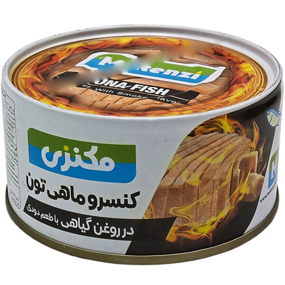 کنسرو تن ماهی دودی در روغن گیاهی مکنزی 180 گرمی